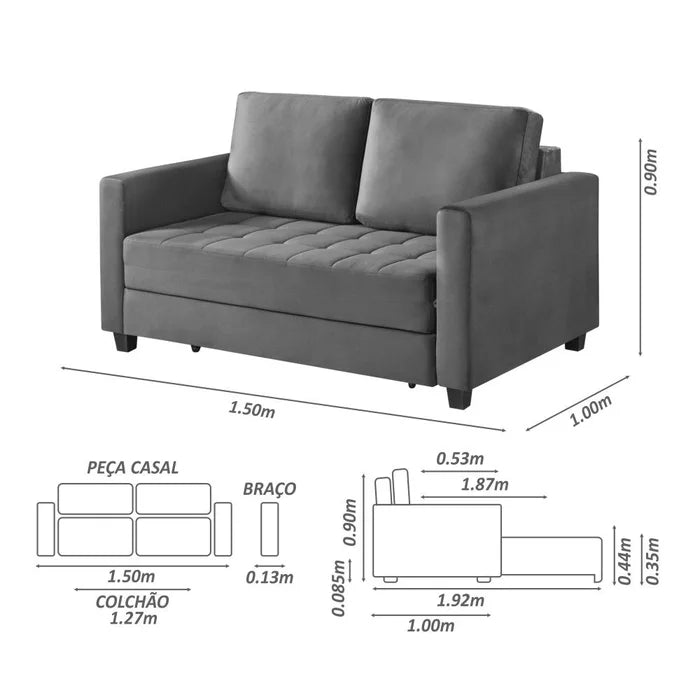 Sofá Cama  2 em 1 - Oferta Cover